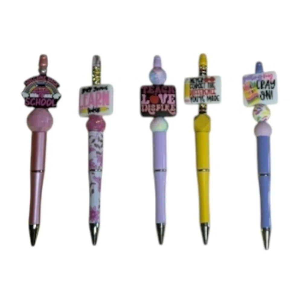 Hand Crafted Pens Inspired For Teachers Leaders Colorful Yellow Functional NEW